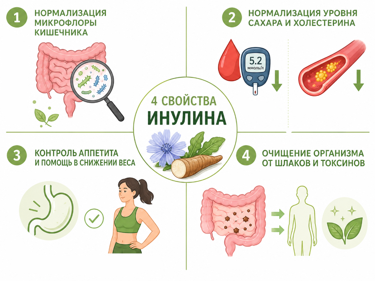 Механизм действия инулина в кишечнике